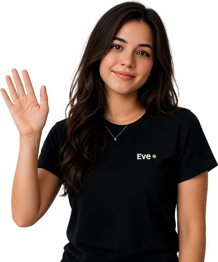 Eve, the Venteeve AI agent, waving hello